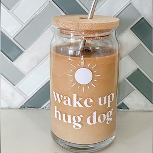 20 ounce Glass cups with lid and straws good gift for everyone